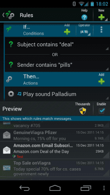 Screenshot of the application ProfiMail Go - #7