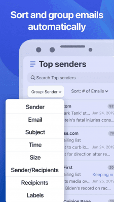 Screenshot of the application CleanEmail - #5