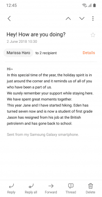 Screenshot of the application Samsung Email - #3