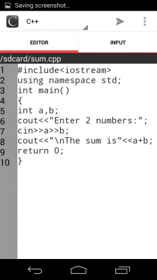 Screenshot of the application Online Compiler - #3