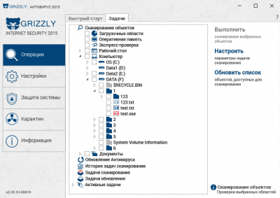 Screenshot of the application Grizzly Pro Antivirus - #1