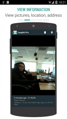 Screenshot of the application CaughtU Pro - Caught You - #2