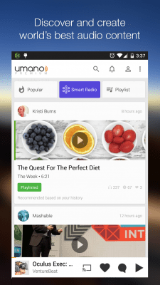 Screenshot of the application Umano: News Read to You - #1