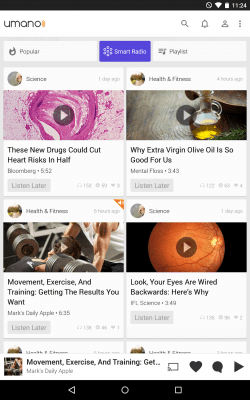 Screenshot of the application Umano: News Read to You - #5