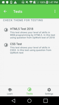 Screenshot of the application UpYourLevel WEB-programming - UpWork tests - #5
