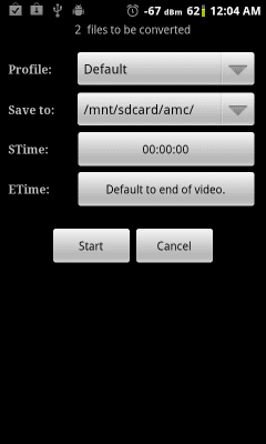 Screenshot of the application Video Converter Android - #2
