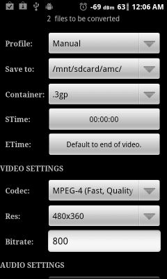 Screenshot of the application Video Converter Android - #3