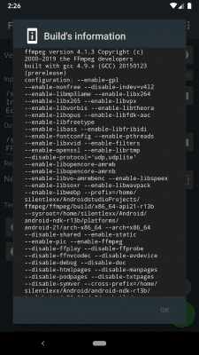 Screenshot of the application FFmpeg Media Encoder - #5