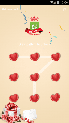 Screenshot of the application AppLock Theme - Heartbeats - #1