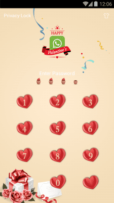 Screenshot of the application AppLock Theme - Heartbeats - #2