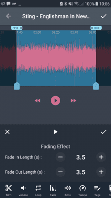 Screenshot of the application AndroSound Audio Editor - #2