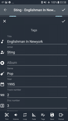 Screenshot of the application AndroSound Audio Editor - #4