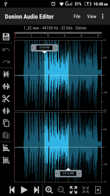 Screenshot of the application Doninn Audio Editor (Free) - #1