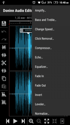 Screenshot of the application Doninn Audio Editor (Free) - #7