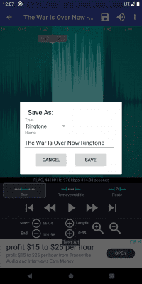 Screenshot of the application Ringtone Maker by Big Bang - #4