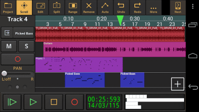 Screenshot of the application Audio Evolution Mobile DEMO - #1