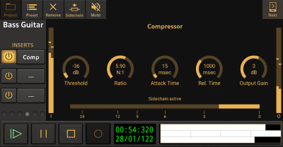 Screenshot of the application Audio Evolution Mobile DEMO - #3
