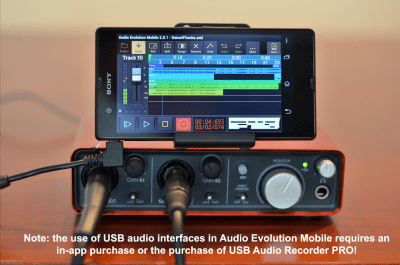 Screenshot of the application Audio Evolution Mobile DEMO - #4