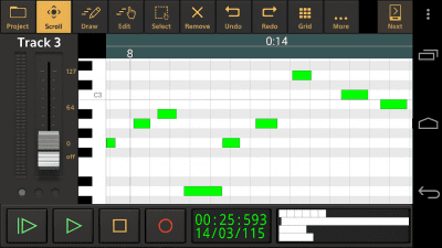 Screenshot of the application Audio Evolution Mobile DEMO - #6