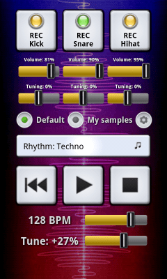 Screenshot of the application My BeatBox - #1