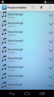 Screenshot of the application Villacat Ringtone Maker - #1