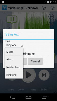 Screenshot of the application Villacat Ringtone Maker - #4