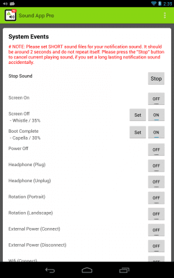 Screenshot of the application Application sound - #8