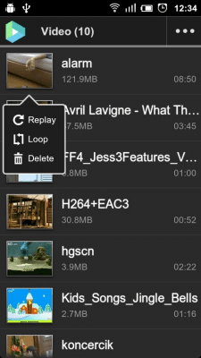 Screenshot of the application VPlayer Codec ARMv6 - #1