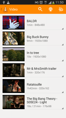 Screenshot of the application VLC for Android beta - #1