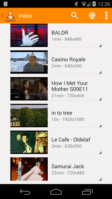 Screenshot of the application VLC for Android beta - #8