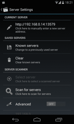Screenshot of the application Media Player Classic Remote - #8