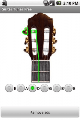 Screenshot of the application Guitar Tuner (Ad free) - #2