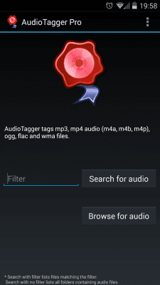 Screenshot of the application AudioTagger - #1