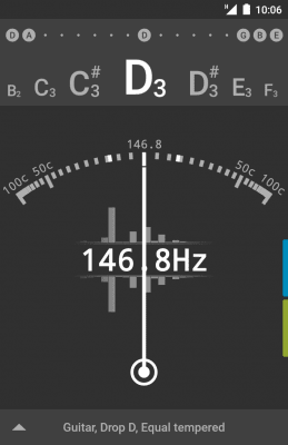 Screenshot of the application Tuner - gStrings Free - #1