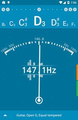 Screenshot of the application Tuner - gStrings Free - #2