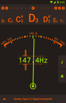 Screenshot of the application Tuner - gStrings Free - #3