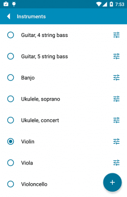 Screenshot of the application Tuner - gStrings Free - #5