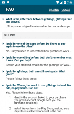 Screenshot of the application Tuner - gStrings Free - #8