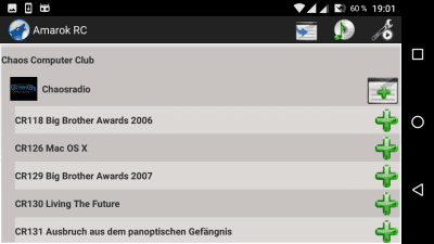 Screenshot of the application Amarok RC - #3