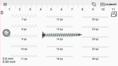 Screenshot of the application Thread pitch meter - #1