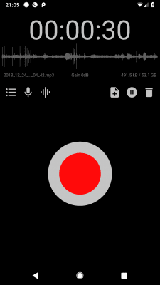 Screenshot of the application ASR MP3 Sound recorder - #1