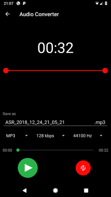 Screenshot of the application ASR MP3 Sound recorder - #7