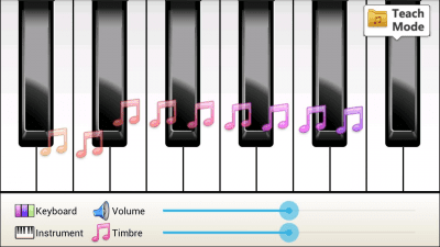 Screenshot of the application Super Piano - #1