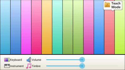 Screenshot of the application Super Piano - #6