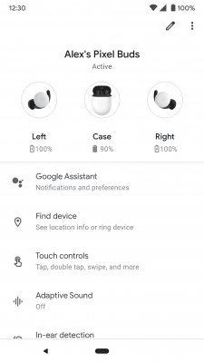 Screenshot of the application Google Pixel Buds - #1