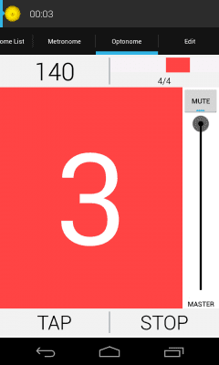 Screenshot of the application Trummisen Metronome - #4