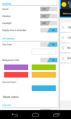 Screenshot of the application Trummisen Metronome - #6