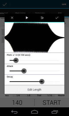 Screenshot of the application Trummisen Metronome - #7