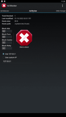 Screenshot of the application Ad Blocker (Root) - #1