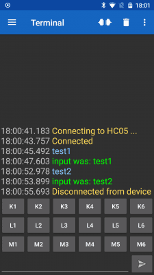 Screenshot of the application Serial Bluetooth Terminal - #2